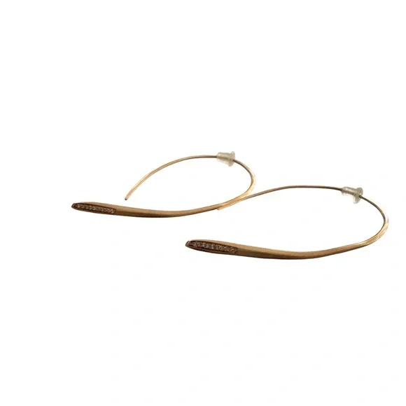 Kendra Scott Julian Threader Earrings in Rose Gold EUC - Picture 3 of 6